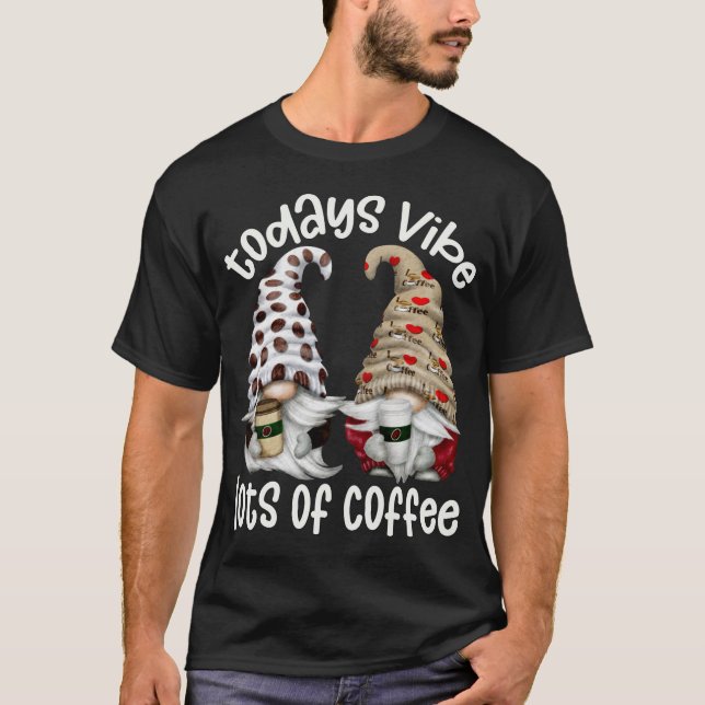 Camiseta Cafeteria Engraçado Muitos Gnomos De Café (Frente)