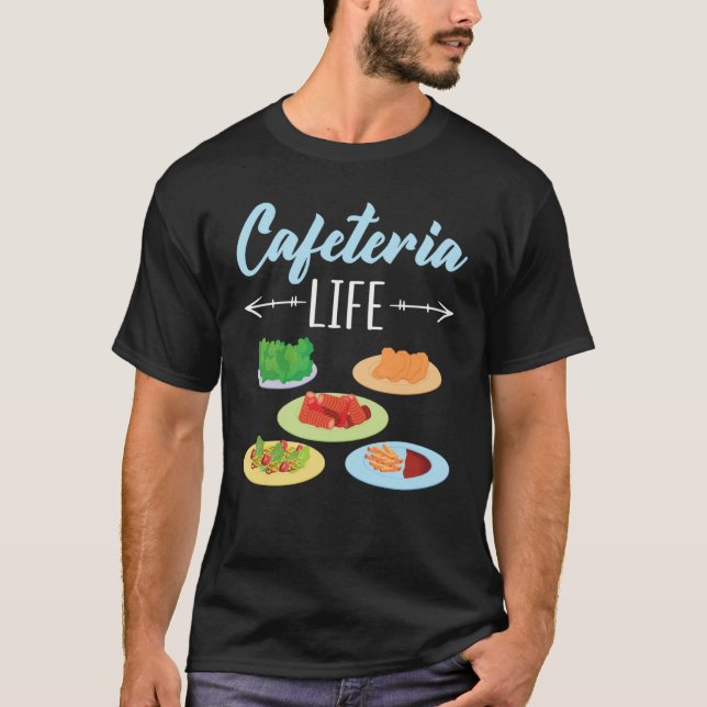 Camiseta Cafeteria Life Job Profession Dinner Lady Cook Lun (Frente)