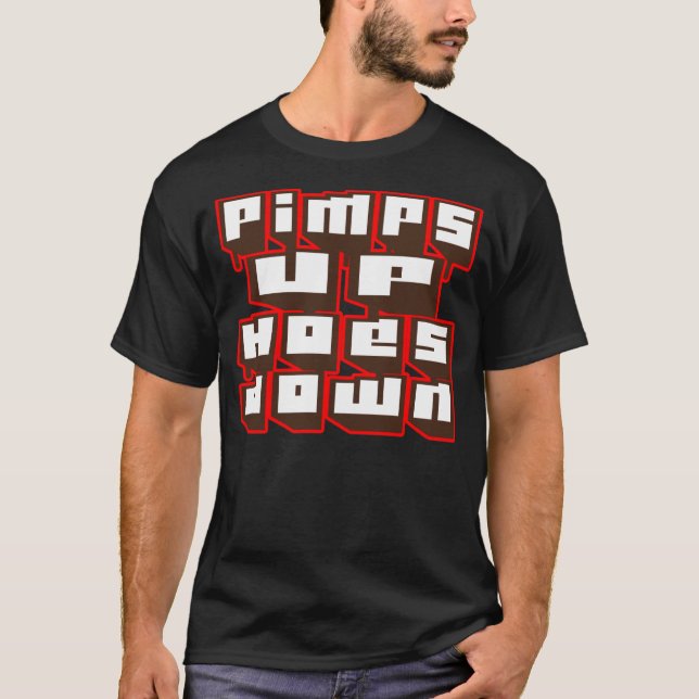 Camiseta Cafetões, Ganchos para Baixo — Camisa-T (Frente)