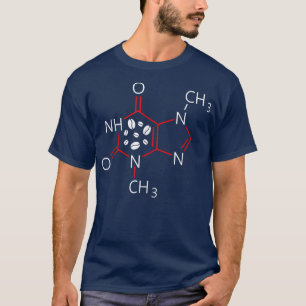 Camiseta Caffeine Molécula Química do Café Químico Químico