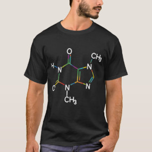 Camiseta Caffeine Molecule Chemical I Love Coffee Chemistry