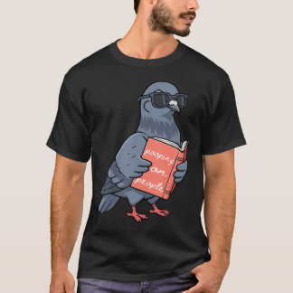 Camiseta Cagando nas Pessoas Humor de Pombo Introvertido En