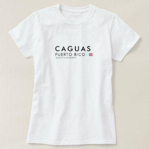 Camiseta Caguas Porto Rico Coordenadas Tee