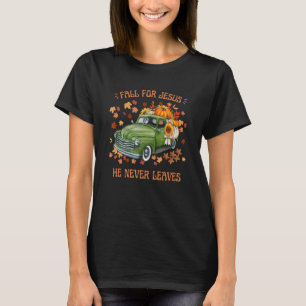 Camiseta Cai Por Jesus Ele Nunca Deixa Homens De Outono Cai