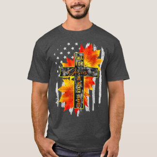 Camiseta Cai Por Jesus Ele Nunca Deixa Jesus Autumn America