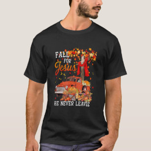 Camiseta Cai Por Jesus Ele Nunca Deixa Jesus Cruzado Christ