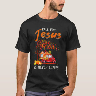 Camiseta Cai Por Jesus Ele Nunca Deixa Pumpkin Truck