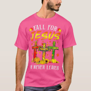 Camiseta Cai Por Jesus Ele Nunca Deixa Pumpkins Thanksgivi