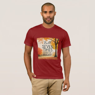 Camiseta Caia Sete Vezes, Levante-se Oito Resiliência Jap