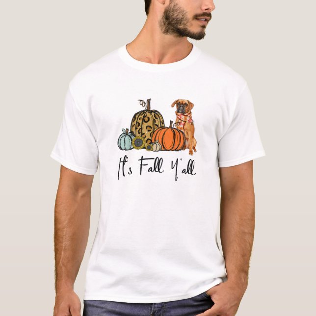 Camiseta Caia Todos Abóbora Boxer Cachorro (Frente)
