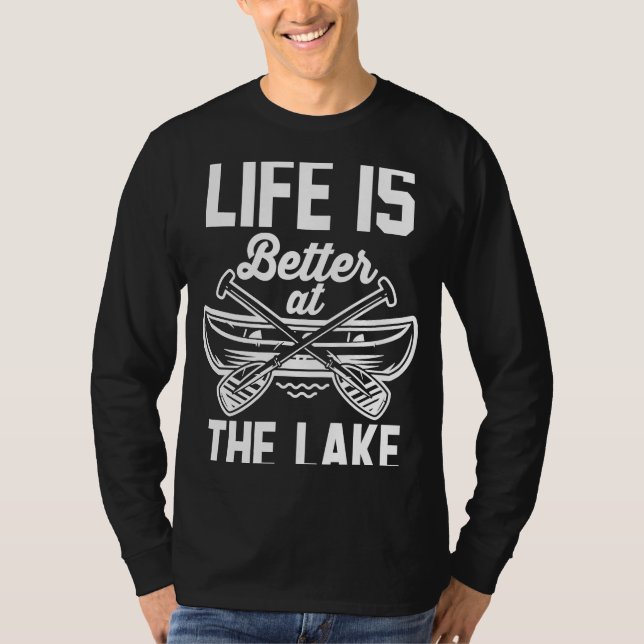 Camiseta Caiaque Caiaque  Caiaque Vida É Melhor No Lago (Frente)