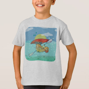 Camiseta Caiaque de peixe engraçado