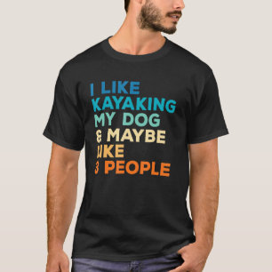 Camiseta Caiaque E Cachorro Kayak Paddling Pesca De Barcos