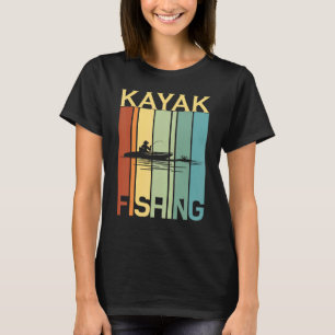 Camiseta Caiaque Pesca Para Homens e Mulheres Caiaque Vinta