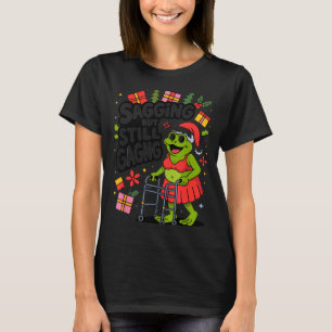 Camiseta Caído Mas Ainda Engraçado Sapo de Natal Hol