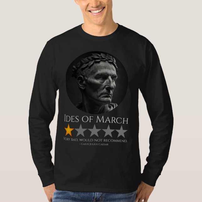 Camiseta Caio Júlio César  Idos de Março  História Romana  (Frente)