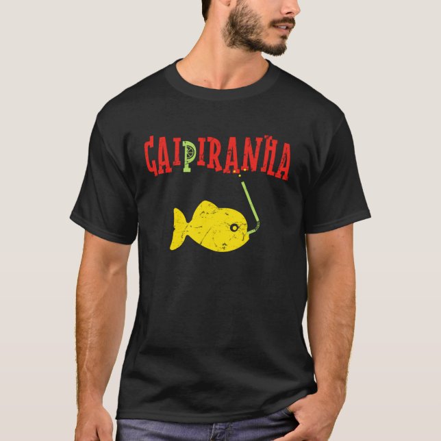 Camiseta Caipiranha Lusitg Cocktail Piranha Caipirinha (Frente)