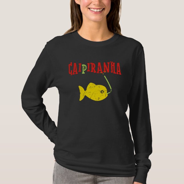 Camiseta Caipiranha Lusitg Cocktail Piranha Caipirinha (Frente)