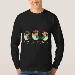 Camiseta Caique Bird Parrot Natal Luzes Engraçadas Pet Xmas