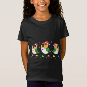 Camiseta Caique Bird Parrot Natal Luzes Engraçadas Pet Xmas