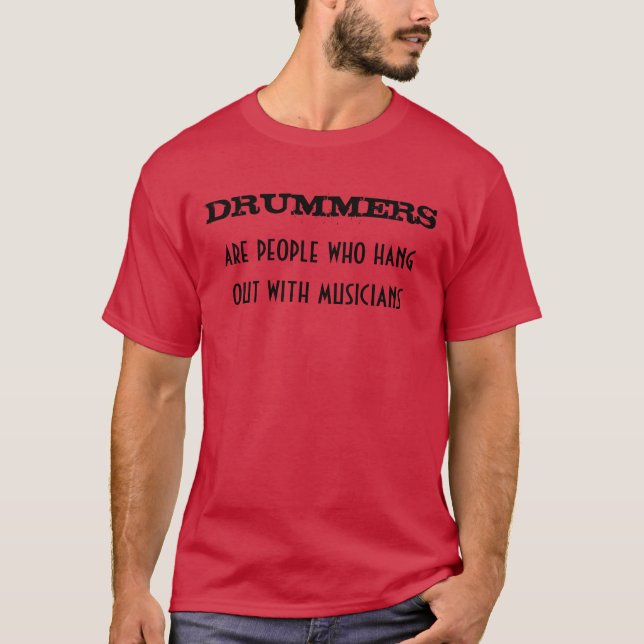 Camiseta Cair dos bateristas com músicos (Frente)