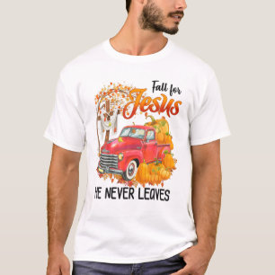 Camiseta Cair Por Jesus Ele Nunca Deixa Caminhão Engraçado
