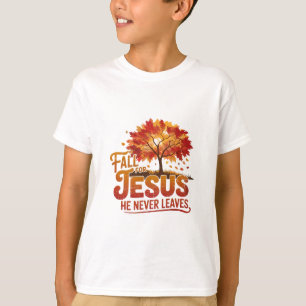 Camiseta Cair Por Jesus Ele Nunca Deixa Fé Cristã Tha
