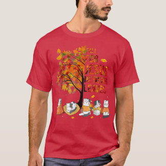 Camiseta Cair Por Jesus Ele Nunca Deixa O Gato De Outono