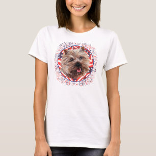 Camiseta Cairn Terrier American Flag Celebration