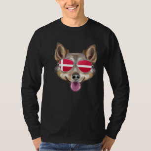Camiseta Cairn Terrier Cão Bandeira Dinamarquesa Dinamarca