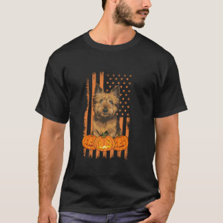 Camiseta Cairn Terrier Dog American Flag Hallowee Patriótic