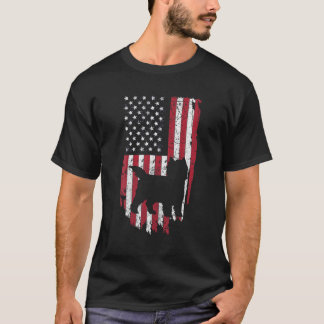 Camiseta Cairn Terrier Dog Silhouette S, 4 De Julho EUA Fl