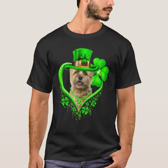 Camiseta Cairn Terrier Dog St Patricks Day Lover Irish Sham (Frente)