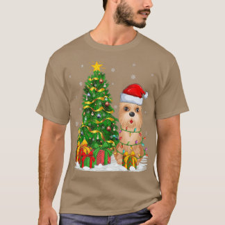 Camiseta Cairn Terrier Dog Xmas Tree Papais noeis Cairn Ter