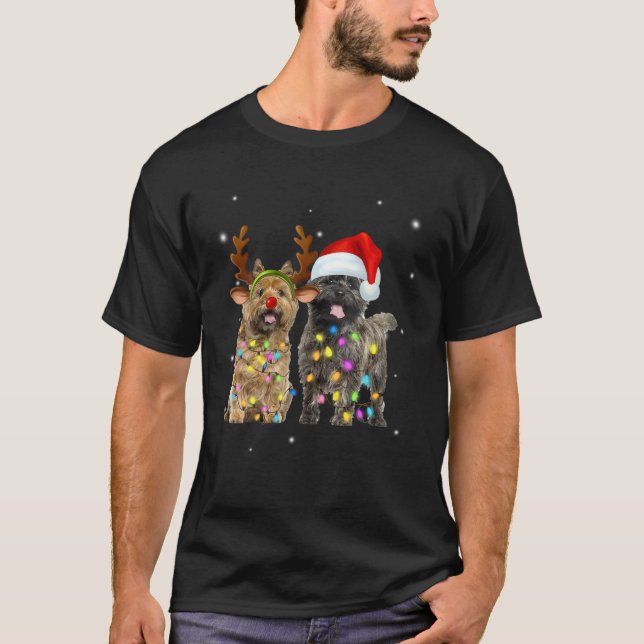 Camiseta Cairn Terrier Gift Christmas Reindeer Dog Lover Gi (Frente)
