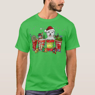 Camiseta Cairn Terrier Iced Latte Snowmen Sweets Snow Chris
