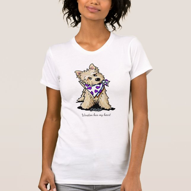 Camiseta Cairn Terrier MY HEART PERTENCE A T-Shirt (Frente)