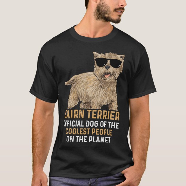Camiseta Cairn Terrier Offcial Dog Das Pessoas Mais Frescas (Frente)