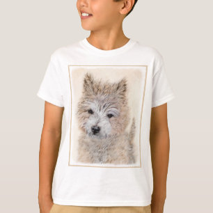 Camiseta Cairn Terrier Puppy Painting - Arte Original De C