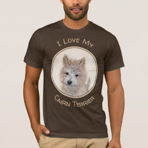 Camiseta Cairn Terrier Puppy Painting - Arte Original De Cã