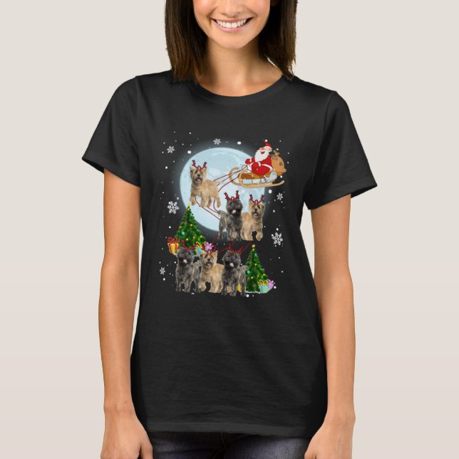 Camiseta Cairn Terrier Reindeer Christmas Cairn Terrier (Frente)