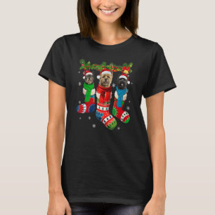 Camiseta Cairn Terriers Cachorros Meias de Natal Xmas Pupp