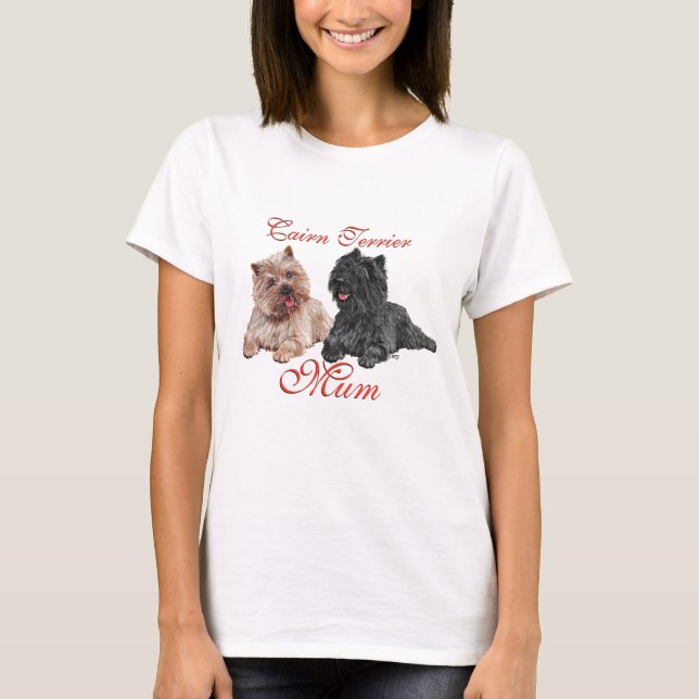 Camiseta Cairn Terriers Dia das Mães (Frente)