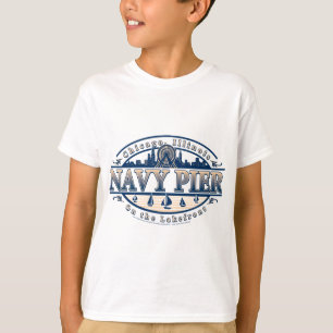 Camiseta Cais Chicago do marinho
