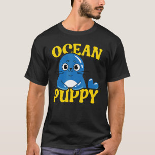 Camiseta Cais de Biologia Marinha Submarina Oceânica Puppy