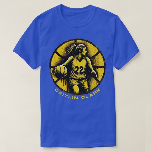 Camiseta Caitlin 22 Mulheres Jogadoras de Basquete (Frente do Design)