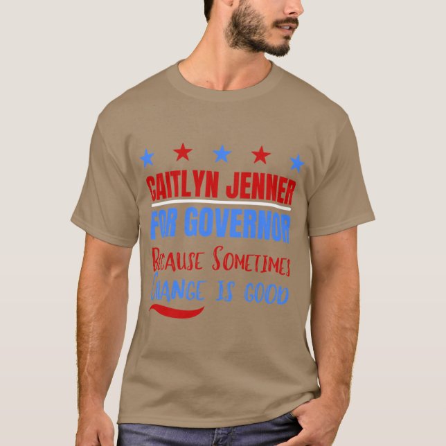 Camiseta caitlyn jenner para governador (Frente)