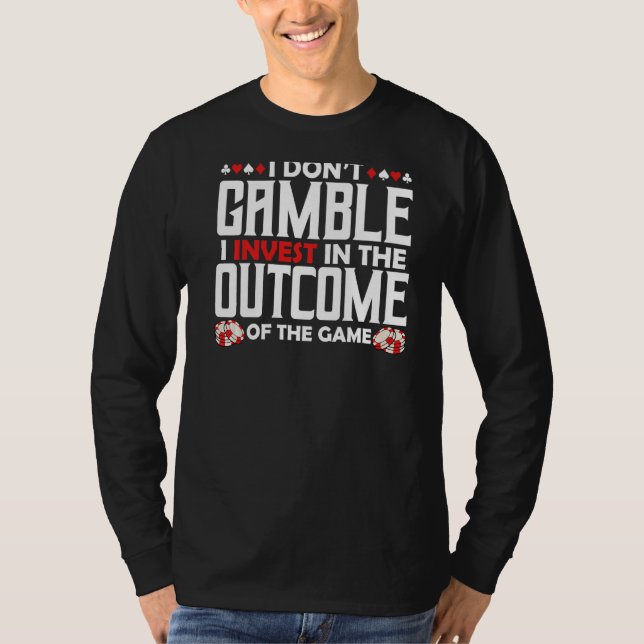 Camiseta Caixa com placa de slot do cassino Chips de pôquer (Frente)