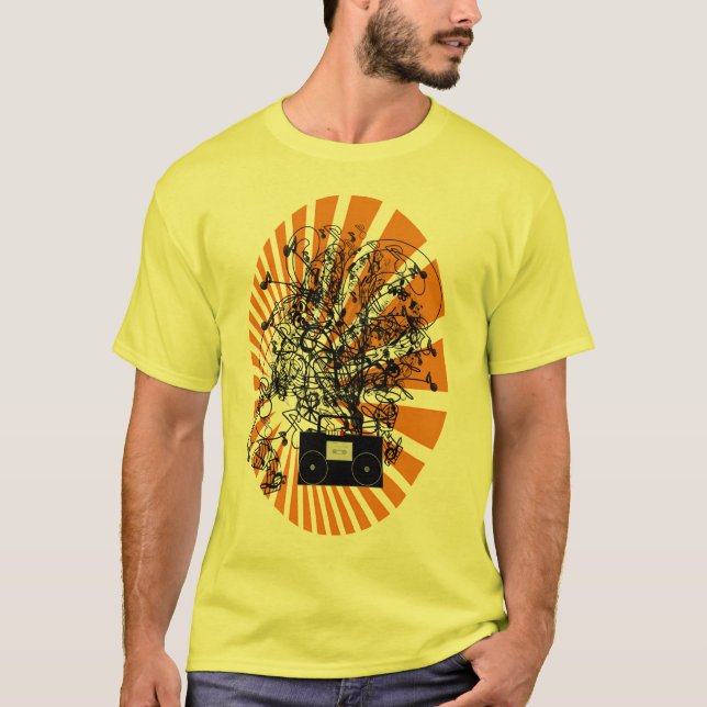 Camiseta Caixa de 80s Laranja (Frente)