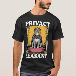 Camiseta Caixa de Areia para Gato Divertida Privacidade Cam